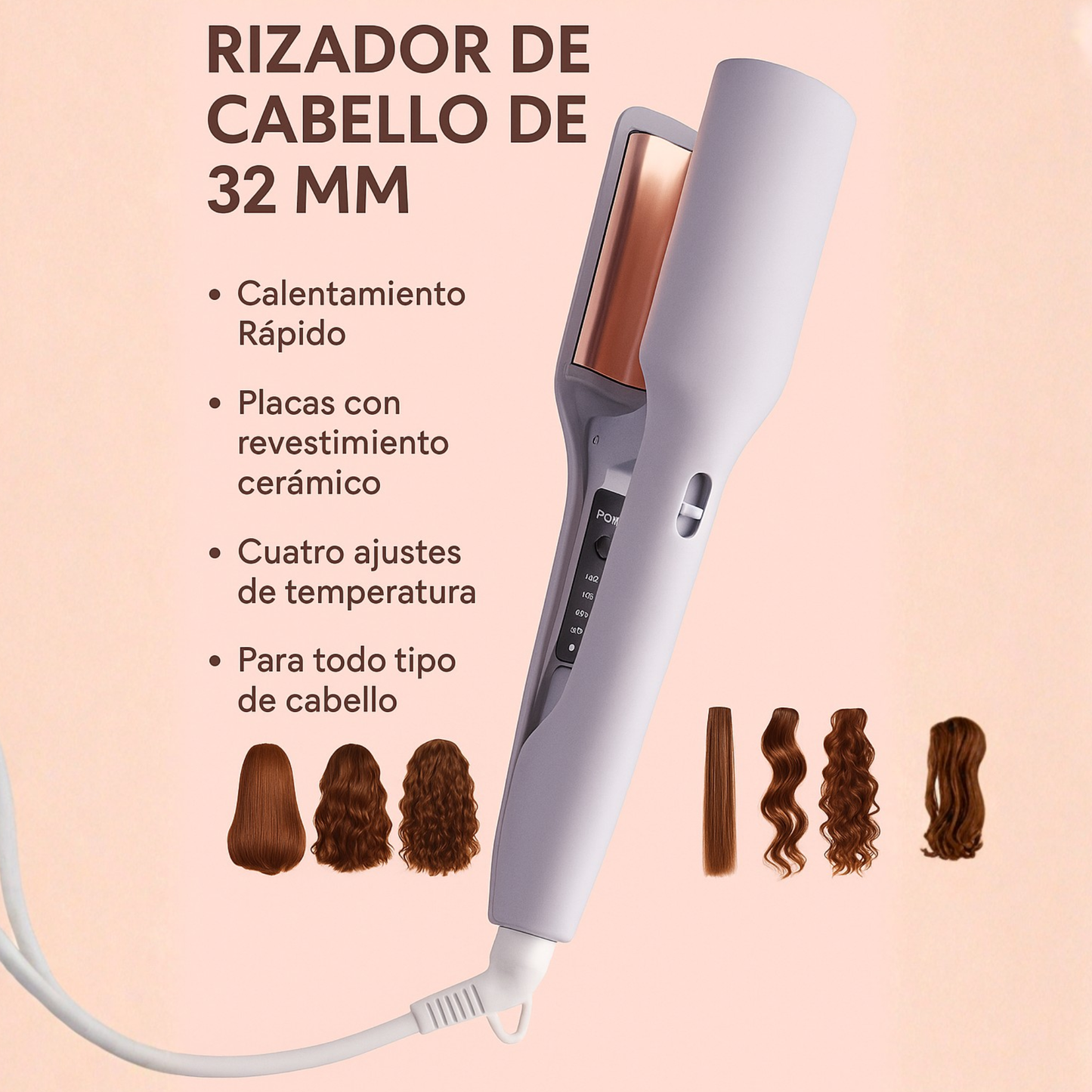 Rizador de Pelo de 32 mm